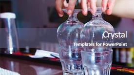  Presentation with colorful cocktails mojito red cocktail - Amazing PPT layouts having preparation of exotic burning cocktails backdrop and a ocean colored foreground