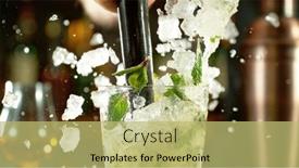  Presentation with drink beverages - Presentation theme with preparation-of-mojito-drink background and a yellow colored foreground