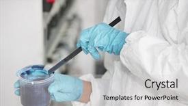  Presentation with painting walls paint roller - Audience pleasing PPT theme consisting of preparation of paint for car backdrop and a light gray colored foreground