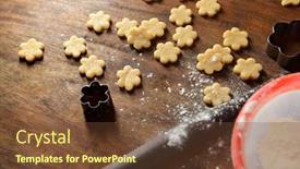  Presentation with snack - Slide set consisting of preparation-of-shakkarpara-a-homemade background and a tawny brown colored foreground