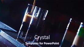  Presentation with shots - Slides having preparation of shots cocktails close-up background and a wine colored foreground