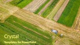  Presentation with soil red - Presentation theme having preparation of soil for sowing background and a tawny brown colored foreground