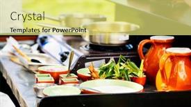  Presentation with curry - Slide set with preparation-of-traditional-sri-lankan background and a yellow colored foreground