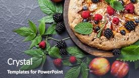  Presentation with whole grain flour - Amazing PPT theme having preparation of whole-grain galette backdrop and a dark gray colored foreground