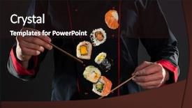  Presentation with master chef - Amazing PPT theme having preparation ready for product placement backdrop and a wine colored foreground