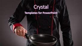  Presentation with master chef - PPT theme having preparation ready for product placement background and a wine colored foreground