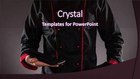  Presentation with food preparation - PPT layouts having preparation ready for product placement background and a wine colored foreground