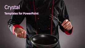  Presentation with food preparation - Beautiful slide deck featuring preparation ready for product placement backdrop and a wine colored foreground