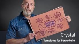  Presentation with mind - Slide set consisting of prepare-for-recession-mind-map background and a dark gray colored foreground