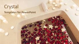  Presentation with flower candles - PPT layouts featuring  background and a  colored foreground