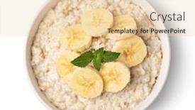  Presentation with berries - Presentation theme with prepared-oatmeal-with-fruits background and a lemonade colored foreground
