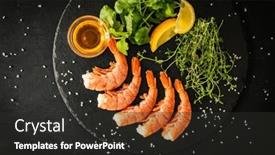  Presentation with thyme - Theme featuring prepared-raw-prawns-with-thyme background and a dark gray colored foreground