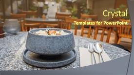  Presentation with thai - Presentation consisting of prepared-tom-kha-kai-thai background and a tawny brown colored foreground