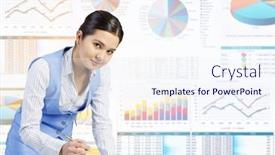  Presentation with report - Beautiful slide deck featuring preparing-average-report-mixed-media backdrop and a  colored foreground