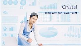  Presentation with report - Beautiful theme featuring preparing-average-report-mixed-media backdrop and a  colored foreground