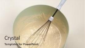  Presentation with injection preparing - PPT layouts consisting of preparing batter for pancakes background and a lemonade colored foreground