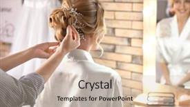  Presentation with bride and groom at wedding - Audience pleasing presentation consisting of preparing bride before her wedding backdrop and a  colored foreground