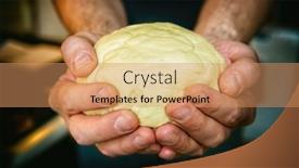  Presentation with yeast - Slide set having preparing-dough-for-white-bread background and a coral colored foreground