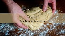  Presentation with dough - Amazing slide set having preparing-dough-for-white-bread backdrop and a coral colored foreground