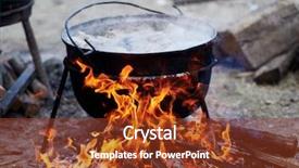  Presentation with food for hypertension - Theme with preparing food on camp - hot background and a tawny brown colored foreground