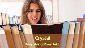  Presentation with student - Colorful slide set enhanced with preparing for exams at library backdrop and a  colored foreground