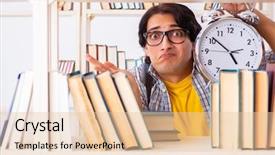  Presentation with library - Slide deck having preparing for exams at library background and a lemonade colored foreground