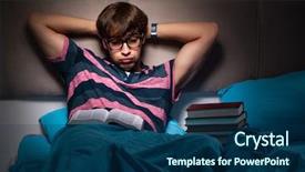  Presentation with night - Audience pleasing presentation consisting of preparing for exams at night backdrop and a  colored foreground