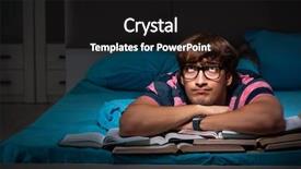  Presentation with night - Presentation theme featuring preparing for exams at night background and a  colored foreground