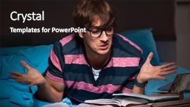  Presentation with night - Presentation enhanced with preparing for exams at night background and a  colored foreground