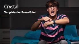  Presentation with test exam student - Amazing PPT theme having preparing for exams at night backdrop and a  colored foreground