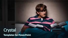  Presentation with young college student diagnosis of sti - Audience pleasing slides consisting of preparing for exams at night backdrop and a  colored foreground