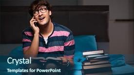  Presentation with test exam student - PPT layouts consisting of preparing for exams at night background and a  colored foreground