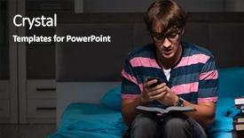  Presentation with student - PPT theme consisting of preparing for exams at night background and a  colored foreground