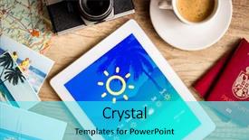  Presentation with forecast - Slide deck featuring preparing for travel and weather background and a cyan colored foreground