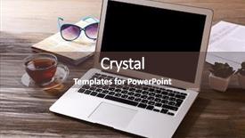  Presentation with ticket - Cool new theme with preparing-for-travel-reservation-ticket backdrop and a tawny brown colored foreground