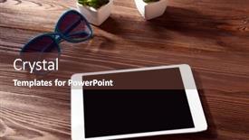  Presentation with ticket - Cool new PPT theme with preparing-for-travel-reservation-ticket backdrop and a tawny brown colored foreground