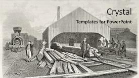  Presentation with railway - PPT theme consisting of preparing for union pacific railroad background and a  colored foreground