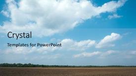  Presentation with agriculture field - Cool new slide deck with preparing land - agriculture field on spring time backdrop and a light blue colored foreground