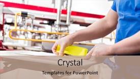  Presentation with printing industry - Audience pleasing slide set consisting of preparing material for screen printing backdrop and a coral colored foreground