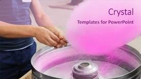  Presentation with cotton candy - Colorful PPT layouts enhanced with preparing of cotton candy outdoors backdrop and a pink colored foreground