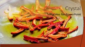  Presentation with spanish food - Presentation having preparing paella - spanish traditional food background and a gold colored foreground