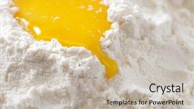  Presentation with flour - Audience pleasing presentation theme consisting of preperous - bake it egg yolk backdrop and a  colored foreground