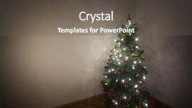  Presentation with christmas lights - Audience pleasing presentation consisting of preperous - christmas tree in a dark backdrop and a gray colored foreground