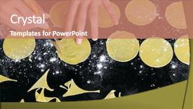  Presentation with egg - PPT layouts enhanced with preperous - hands brushing egg whites background and a  colored foreground