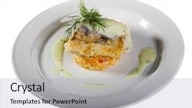  Presentation with basmati rice white rice rice - Slides enhanced with preperous - prepered fish with rice background and a  colored foreground