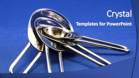  Presentation with stainless steel abstract - Beautiful slide set featuring preperous - stainless steel measuring spoons backdrop and a cobalt blue colored foreground