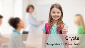  Presentation with meditation children education school - Presentation theme with prescholar - education gesture and school concept background and a lemonade colored foreground