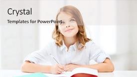  Presentation with meditation children education school - Slide deck featuring prescholar - education and school concept background and a  colored foreground