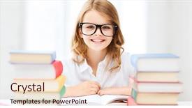  Presentation with education school literature reading - Amazing slide set having prescholar - education and school concept backdrop and a  colored foreground