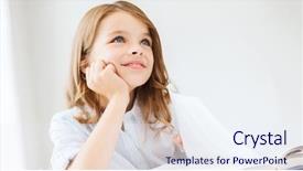  Presentation with meditation children education school - Presentation theme featuring prescholar - education and school concept background and a sky blue colored foreground